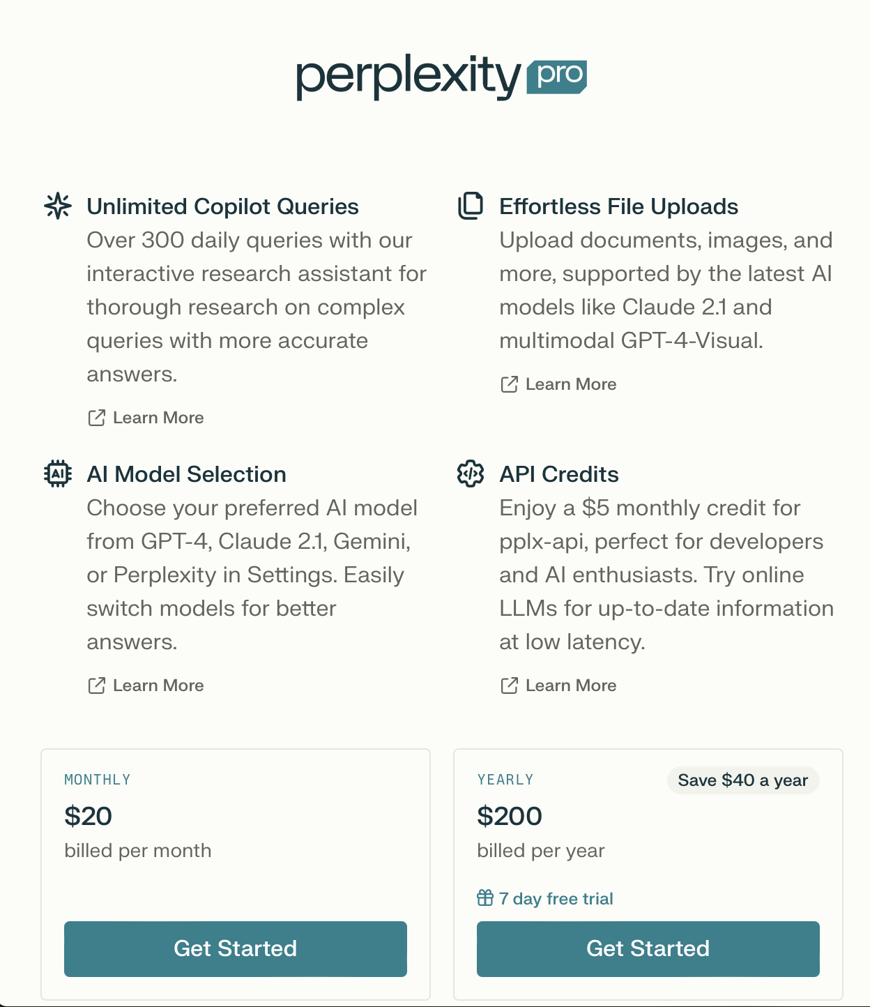 Perplexity AI Pricing