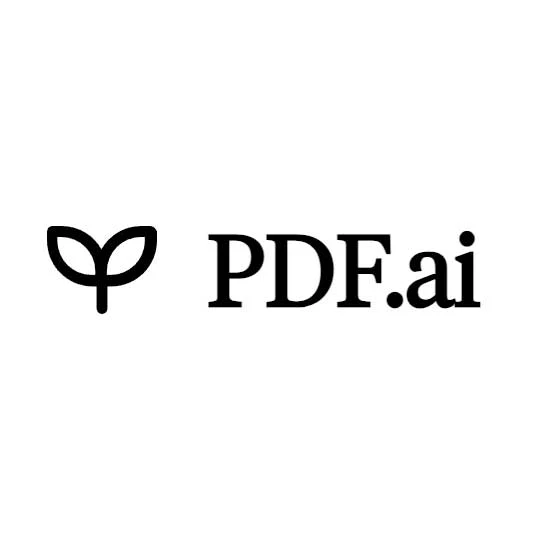 Logo von PDF AI mit einem stilisierten Blatt-Symbol, das die Integration von natürlicher Sprachverarbeitung in das PDF-Management-Tool symbolisiert.