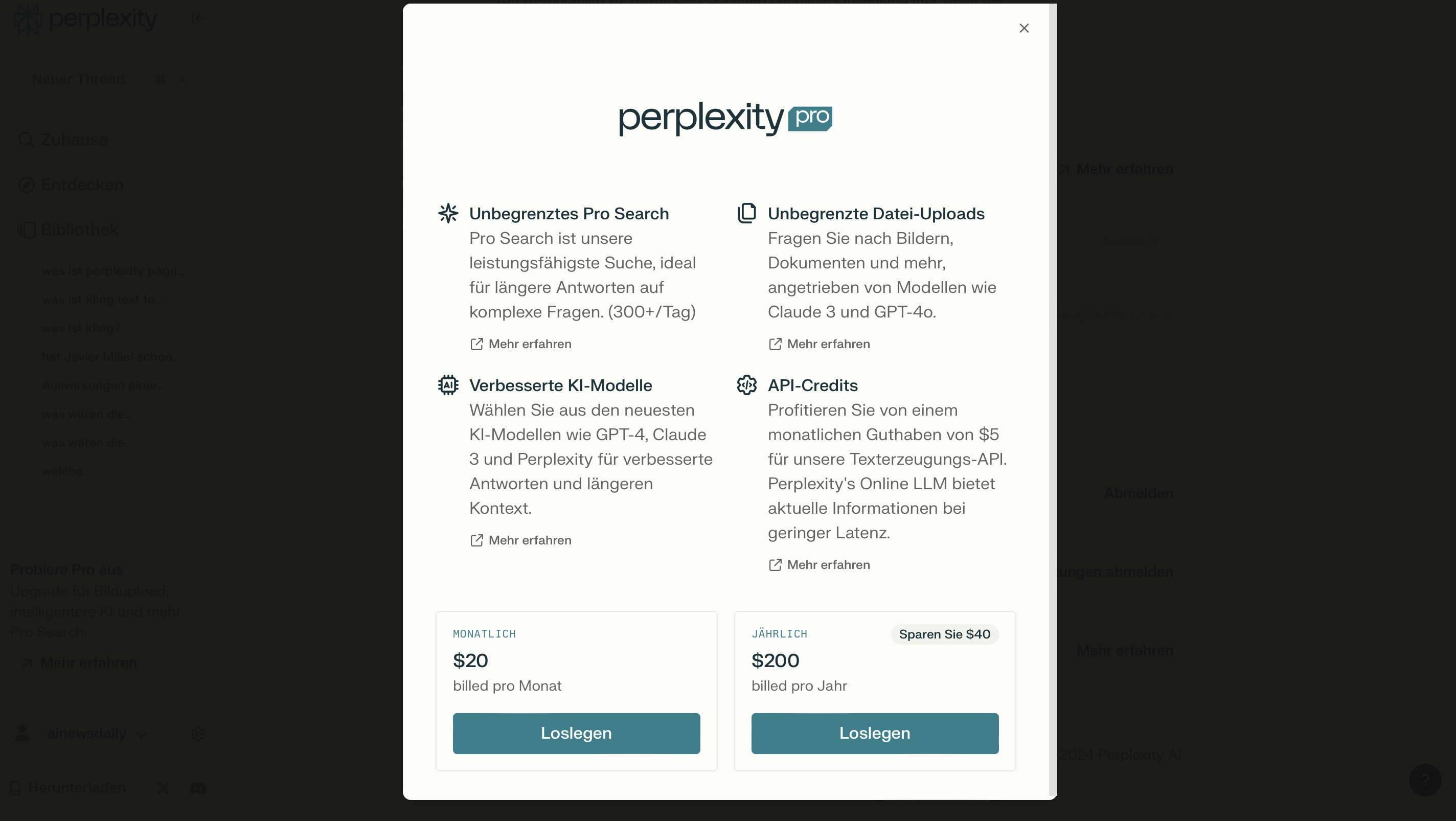 Perplexity Pages Pro-Version - Funktionen und Preisoptionen