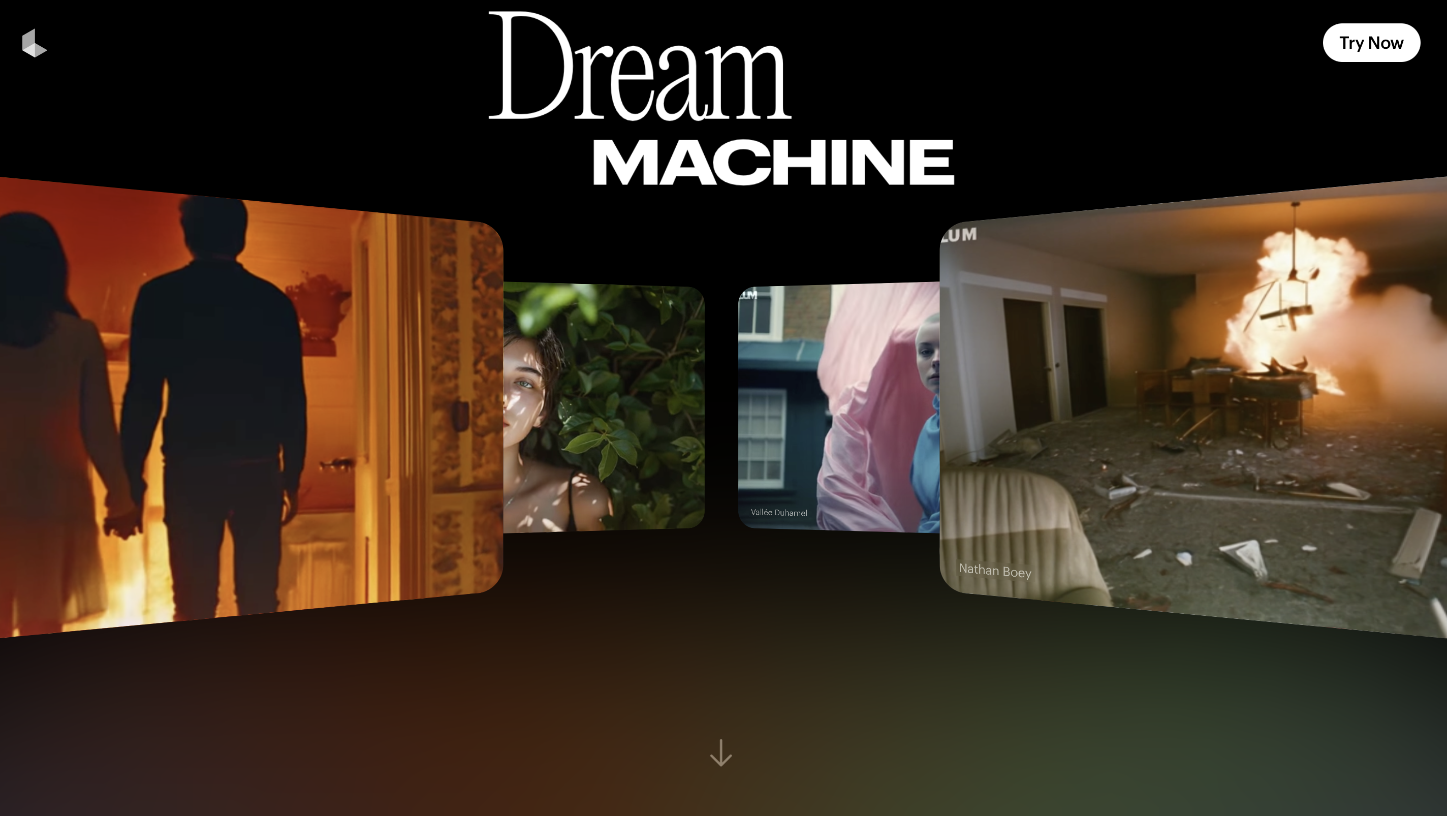 Screenshot der Luma Dream Machine, AI-Video-Generierung, realistische Videos aus Text und Bildern