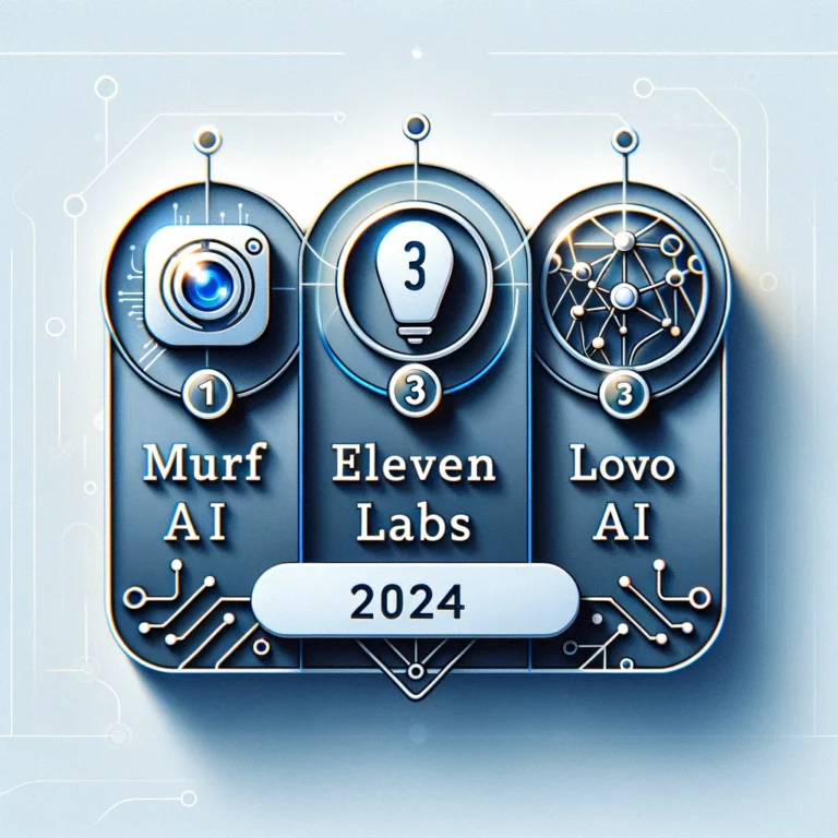 Top 3 TTS-Tools, darunter sind Murf AI, ElevenLabs und Lovo AI.