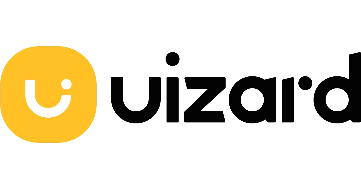 Uizard Logo in Gelb und Schwarz. AI-Design-Tool für schnelle und einfache Erstellung von Mockups und Prototypen.