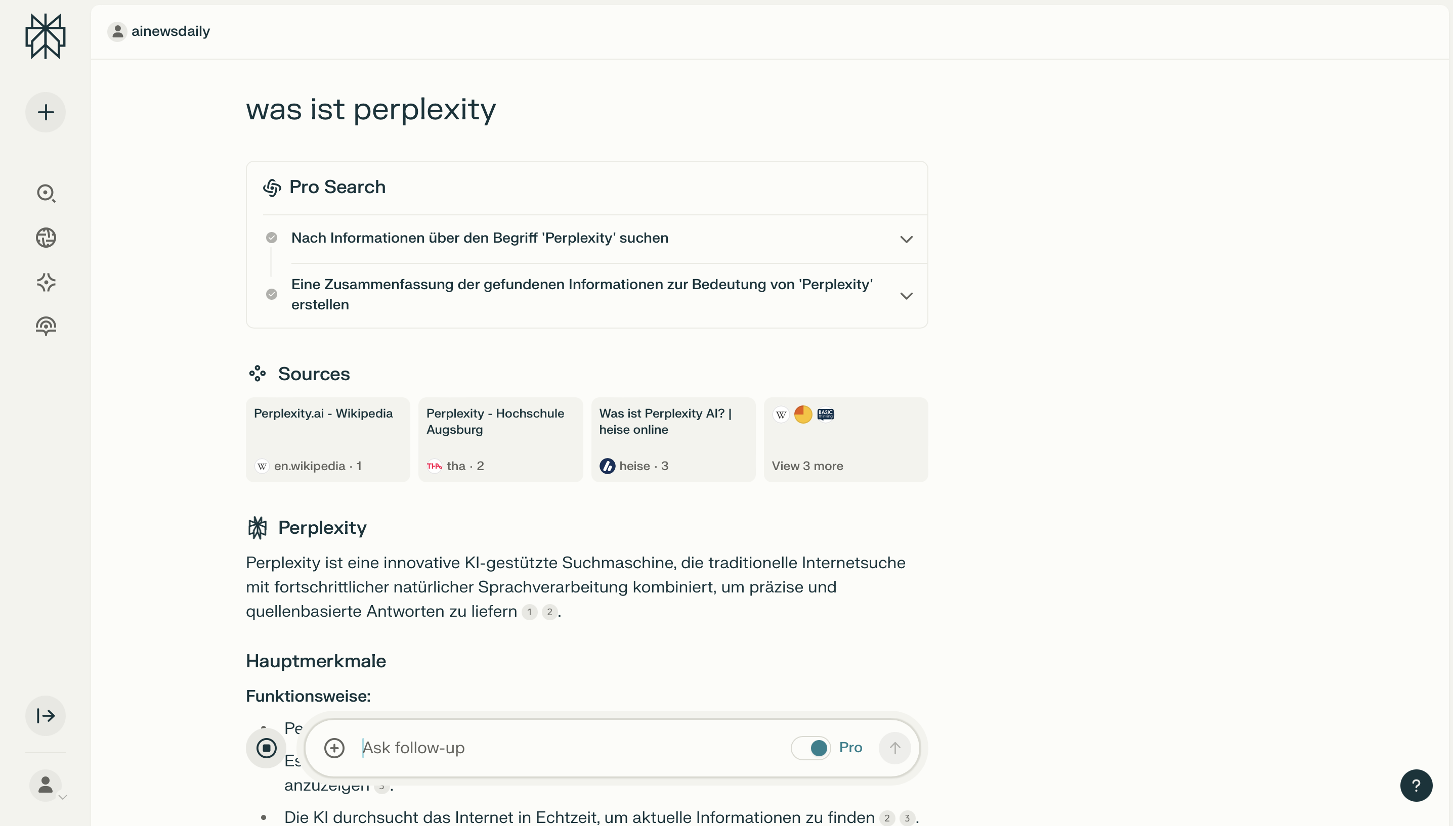 Perplexity Focus ist ein sehr nützliches KI-Tool, mit dem Recherche zum Kinderspiel wird.