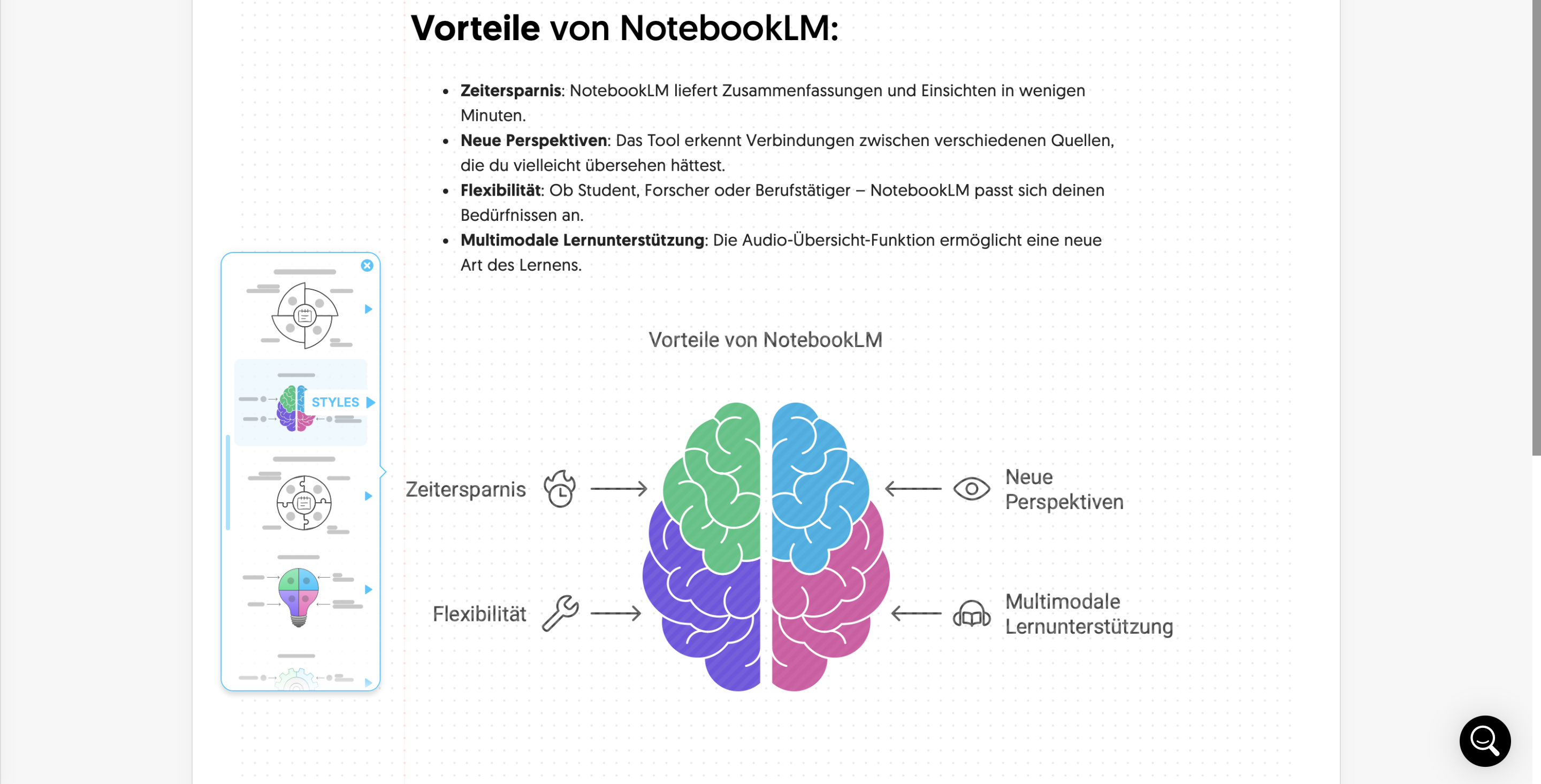 Mit Napkin AI kannst du zwischen verschiedenen KI-Visualisierungen und KI-Grafiken wählen.